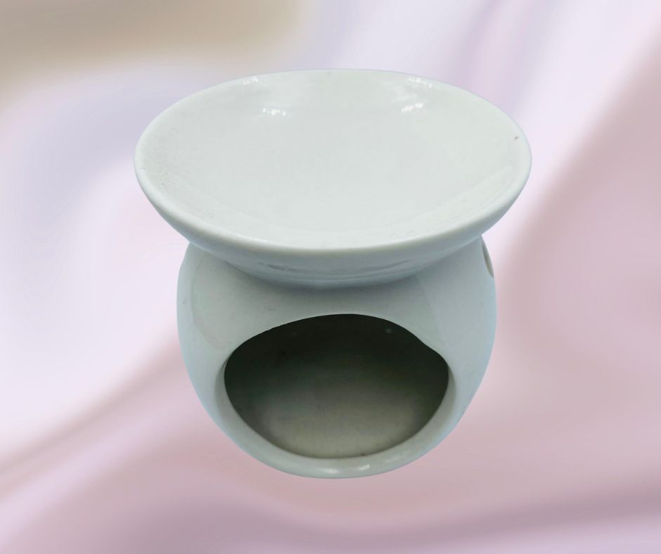 Ceramic oil burner - white