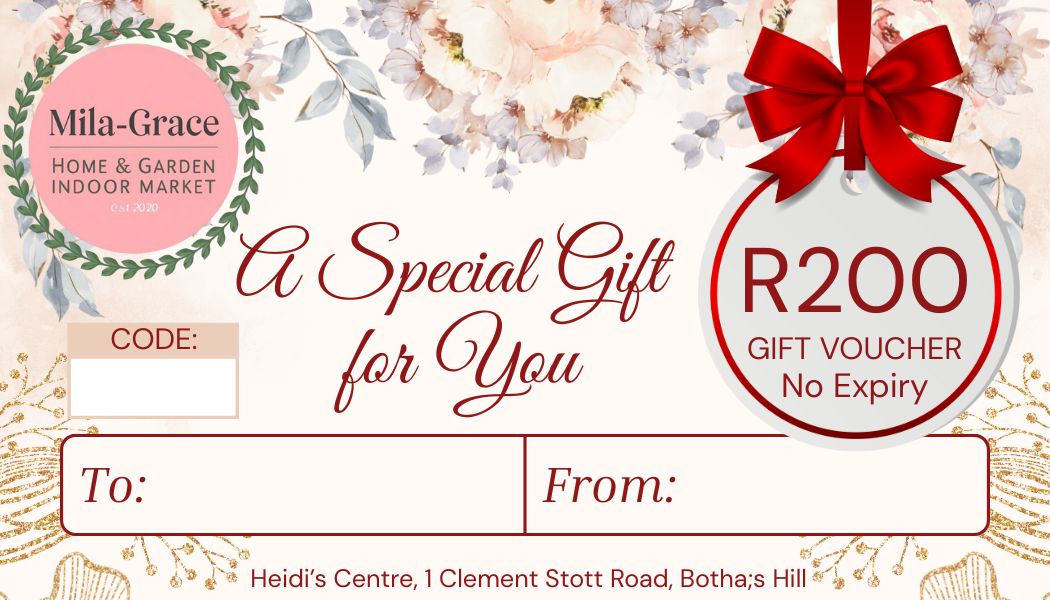 GIFT VOUCHER - Mila-Grace Home and Garden INDOOR MARKET - R200