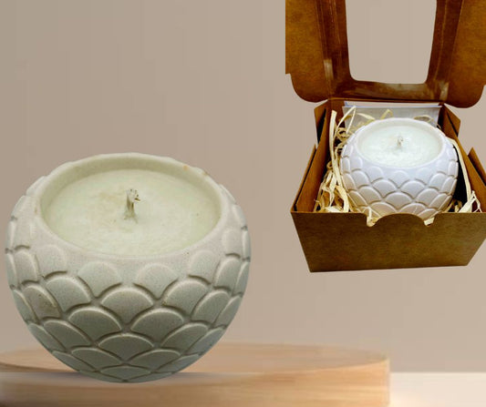 White Scale Candle Gift