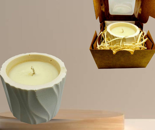 White Wave Candle Gift