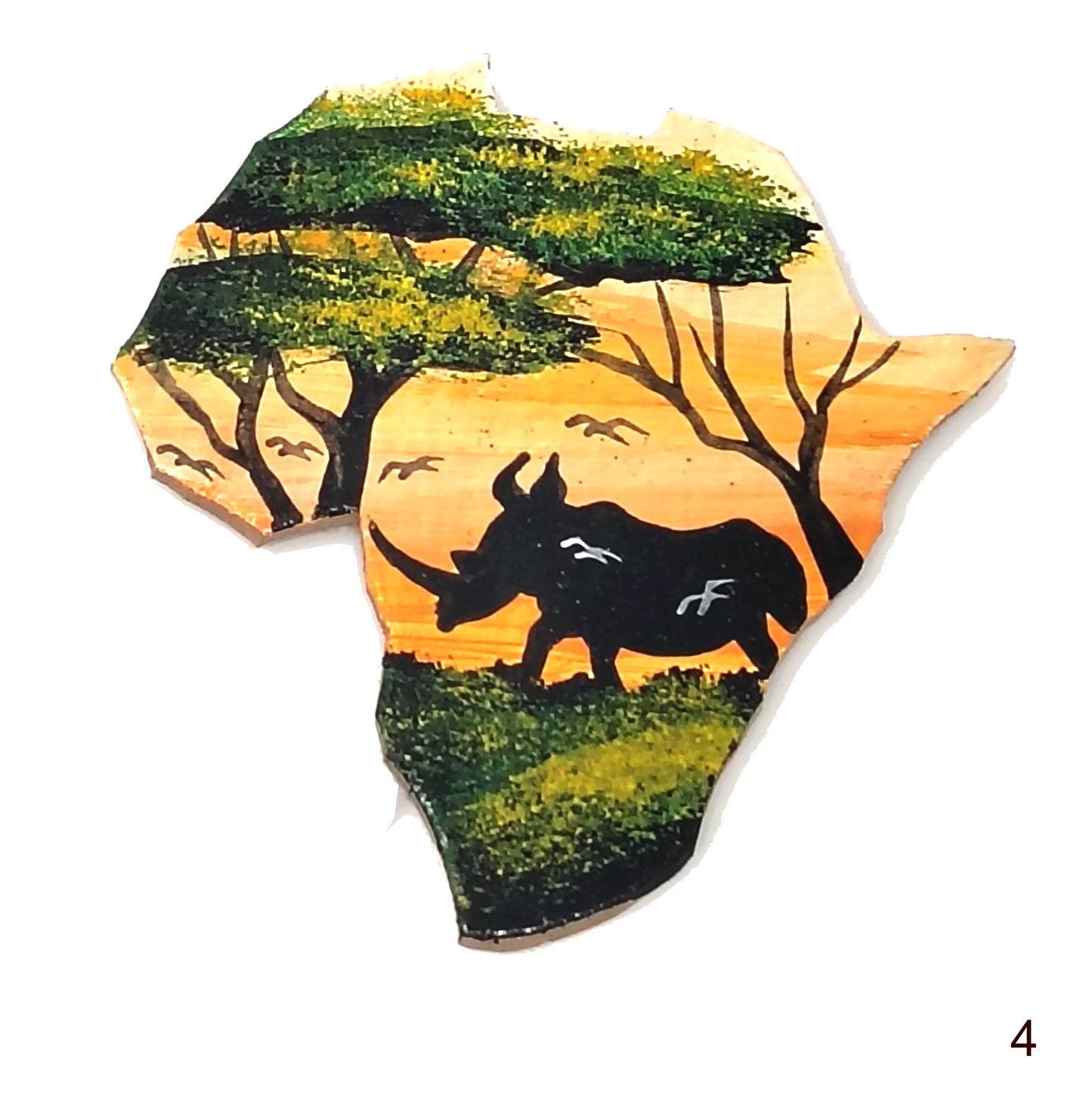 Rhino with Acacia Tree (Africa) Magnet